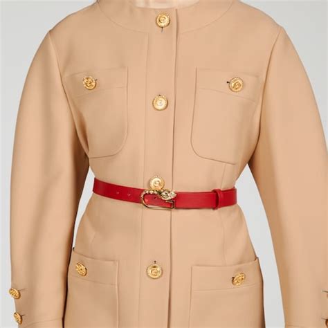 gucci crepe wool silk jacket|Gucci coats for women.